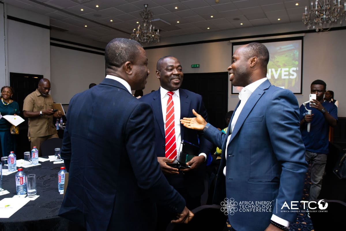 Guests greet one another at the Centre's breakfast meeting for AETC 2025, Labadi Beach Hotel, Accra, November 2024