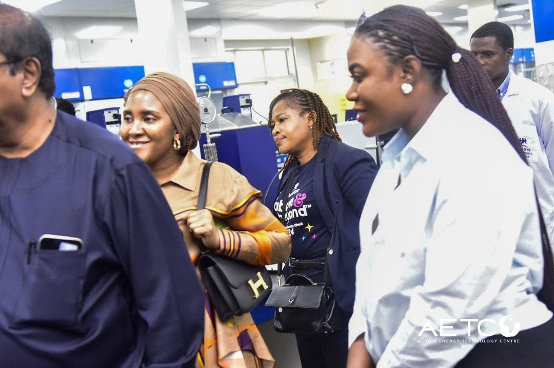 Visitors in conversation on a visit to the Dangote Petroleum Refinery, Lagos, 2024