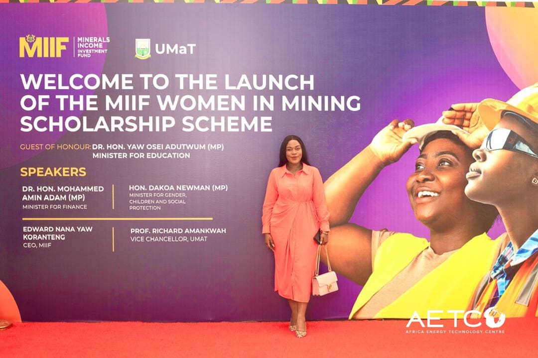 The welcome screen for the launch of the MIIF Women in Mining scholarship scheme