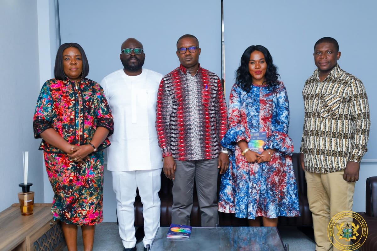 The Centre's delegation and ministry officials stand together after the courtesy call, February 2025