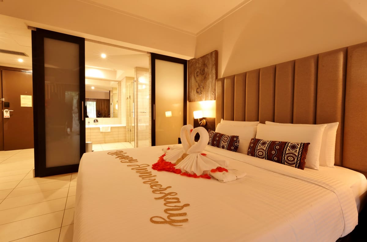 A luxury double room at Labadi Beach Hotel