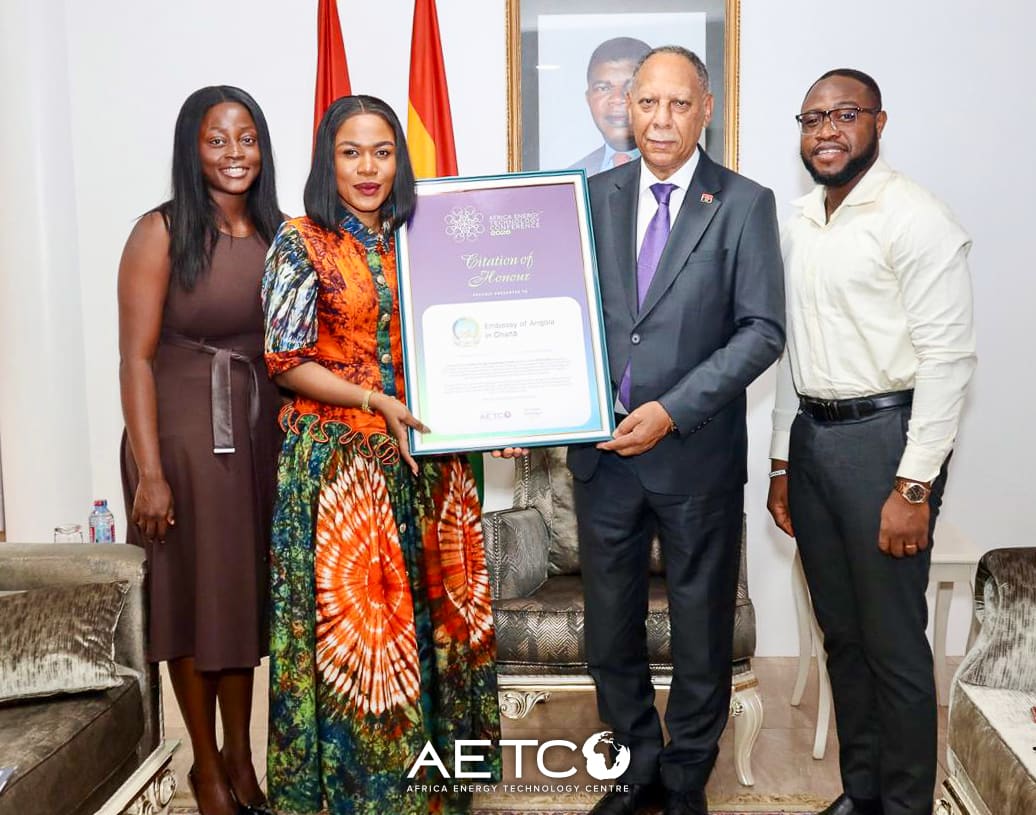 The AETC delegation with Ambassador Rui Orlando Xavier and the Citation of Honour